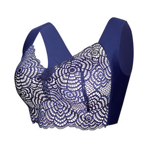 Soutiens-gorge en dentelle grande taille pour femmes, sans armatures, en tissu maillé, lingerie sexy type débardeur, brassière 3/4, sous-vêtements de nuit et de sport pour filles - Product Image 3