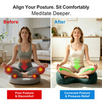 Coussins de sol en mousse à mémoire de forme pour le yoga, en velours côtelé, grands coussins ergonomiques pour la correction de la posture, lavables, soulagent la douleur sciatique