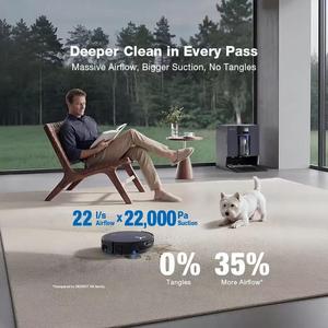 หุ่นยนต์ดูดฝุ่นถูพื้นอัจฉริยะ ECOVACS DEEBOT X12 OmniCyclone พร้อมระบบทำความสะอาดตัวเอง แบตเตอรี่ Li-ion - Product Image 5