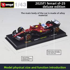 <span class=keywords><strong>Bburago</strong></span> 1:43 Modello in Lega del F1 SF25 Stagione 2025, Edizione Deluxe, Confezione Colorata Unisex - Product Image 2