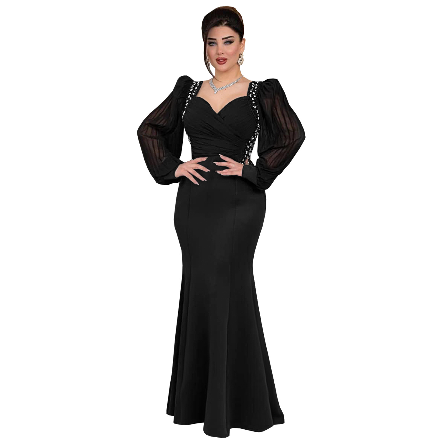 black party dresses for ladies Ombreprom Homecoming Dress Black Straps A Line Sleeveless main image 1