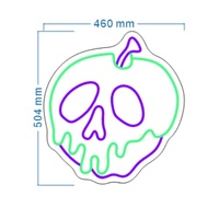 Kit Kaisman : Décoration amusante en silicone et acrylique, panneau LED étanche IP67, lumières RGB personnalisables et dimmables, néon mural pour Halloween