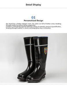 איכות גבוהה-גיד שחור נושם חם עמיד למים נגד החלקה כימית עמיד למים נגד החלקה כימית עמיד למים - Product Image 4