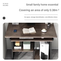 Bureau d'ordinateur en bois massif avec étagère Bureau intégré en MDF pour la maison de location chambre d'étudiant ou d'étude-pour le bureau