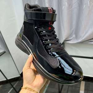 Chaussures de sport montantes rétro décontractées de luxe pour hommes, en cuir de marque, de haute qualité, respirantes, pour la course et la marche en extérieur - Product Image 1