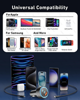 Adaptor pemantik rokok mobil 3 Port 60W, pengisi daya Cepat USB C Super cepat untuk iPhone 16 iPad pengisi daya mobil