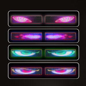 ไฟ LED หน้ารถแบบยืดหยุ่นได้ไฟแสดงภาพโลโก้รูปปีศาจแบบ DIY RGB กำหนดเองได้ - Product Image 4