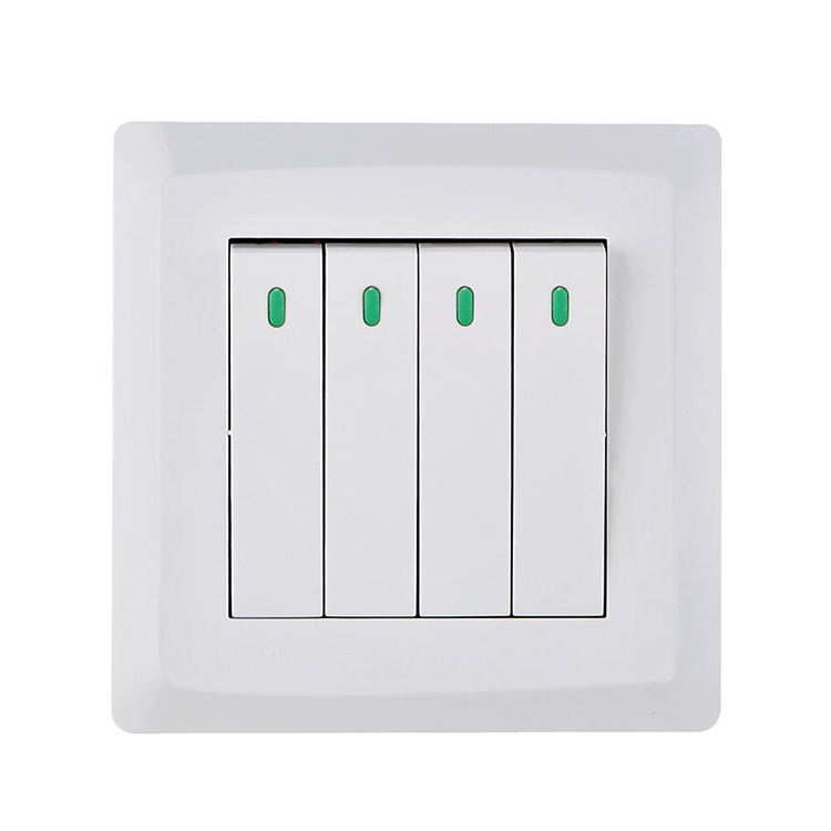 Factory High Quality UK Standard Wall Switch Socket 10A PC 1/2/3/4 Gang Switches and Sockets Electrical Outlet Socket for Home