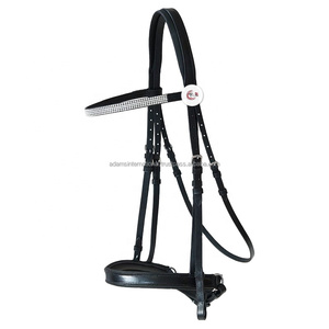 Banda de cuero de alta calidad para cejas de cristal, brida de cuero de carreras de caballos, venta al por mayor - Product Image 1