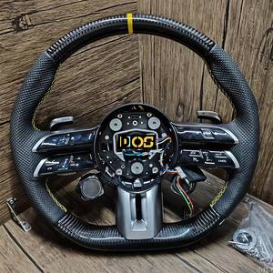 Volante LED de Fibra de Carbono Personalizado para <span class=keywords><strong>Mercedes</strong></span>-Benz 2015-2021, W205 C300 E260 E300 S400 G350 GLA <span class=keywords><strong>43</strong></span> GT <span class=keywords><strong>AMG</strong></span> GLB GLC SL - Product Image 2