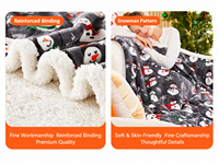 50x60'' Superweiche Günstige Großhandels-Wendbare Polyester-Plüsch-Sherpa-Flanell-Fleece-Bett-Sofa-Decke für Alle Jahreszeiten 400gsm