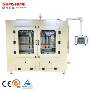 Linea di riempimento automatica per bottiglie di candeggina con ipoclorito di sodio Anti-corrosione linea di produzione di riempimento con acido forte - Product Image 1