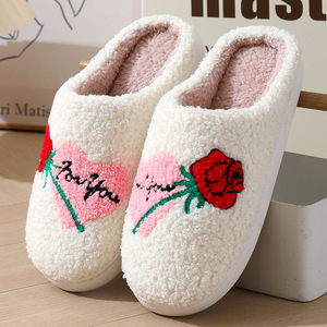 Hoa Fluffy Một Dòng Dép Đi Trong Nhà Dâu Tây Anh Đào Nấm Flip Flops Nụ Cười Tình Yêu Trái Tim Bunny Phục Sinh Nhà Dép Đi Trong Nhà Cho Phụ Nữ Người Đàn Ông - Product Image 5