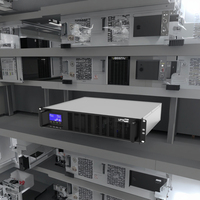 UPS Online 1KVA Fase Tunggal dengan Proteksi Tegangan Tinggi dan Rendah, Output 0.9PF, Pemasangan Rak, untuk Pusat Data Bank