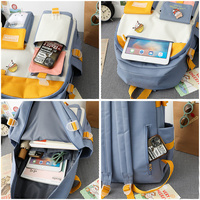 5 pièces ensemble sacs à dos casual 5 en 1 sac à dos pour ordinateur portable ensemble hommes voyage en plein air étudiant Oxford sacs d'école