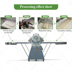 Bakery Fondant Pizza Baklava Electric Maquina Laminadora De Masa Dough Roller Sheeter <b>Machine</b> for <b>Bread</b> - Product Image 5