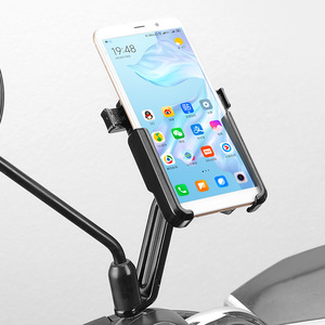 Soporte para Teléfono de Bicicleta Yueli, Aleación de Aluminio, Bloqueo con un Clic, Ajustable, Tipo Espejo Retrovisor para Manillar - Product Image 3