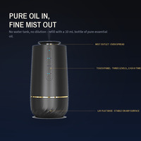 Diffuseur d'huiles essentielles portable pour voiture, en plastique, rechargeable par USB-C, alimenté par batterie, sans eau, utilisation en extérieur, garantie 1 an
