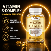 LUVVITA OEM Vitamine B B12 en gélules souples, marque privée, compléments alimentaires, 5000mg, Halal, Vitamine B Complexe en gélules souples