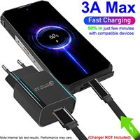 Kabel Pengisi Daya Cepat Tipe C 6,6 Kaki, Kabel Otomatis Android USB C Desain Datar, Kabel Sinkronisasi Data USB-C Ke USB-A 5Gbps