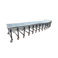 Telescopic Powered Roller Conveyor for Truck Loading Unloading 10m Extendable Container Packing Space-saving Roller Conveyor