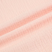 Tissu en mousseline double gaze biologique certifié GOTS, 100% coton, tissu à bulles uni et à motifs pour couverture de bébé