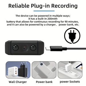 Mini caméra portable HD 1080P avec 180° de vue °   Objectif rotatif réglable, vision nocturne, webcam PC, enregistreur de sécurité domestique compact - Product Image 6