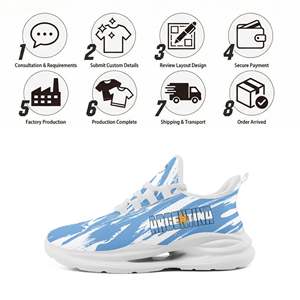 Chaussures de sport à lacets personnalisées <span class=keywords><strong>avec</strong></span> nom d'équipe imprimé sur demande, fabrication directe usine, OEM ODM, baskets personnalisées pour fans FN079-26027048-5 - Product Image 4