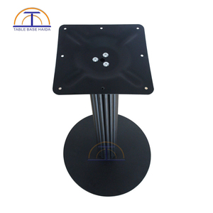 Modern çelik yivli Cafe baz ahşap tahıl Metal masa ayakları toptan restoran otel Bar fransız Bistro için yemek masası baz - Product Image 4