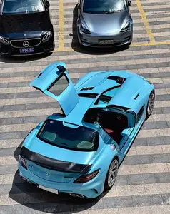 Stiker mobil vinil biru mimpi hewan peliharaan mengkilap saluran udara berlian warna baru