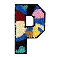 Patch brodé personnalisé en chenille, grande lettre B, badge brodé, lettre B tissée, en gros, à vendre