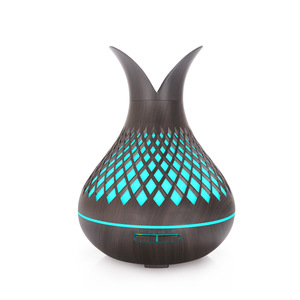 Diffuseur d'arômes à effet bois 500 ml, humidificateur avec grille décorative pour usage domestique, diffuseur d'huiles essentielles avec fonction de minuterie - Product Image 2