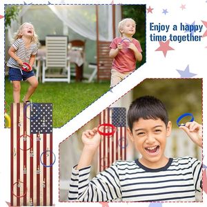 Gens Crochet et Anneau Jeux avec Chaîne Lancer Crochet Jour de l'Indépendance Camping Intérieur Extérieur Fête Fournitures Anneau Lancer Jeu - Product Image 6