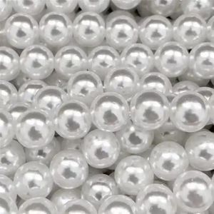 ลูกปัดพลาสติกมุกสีขาวครีมแบบเจาะรูครึ่งวงกลม ลูกปัดพลาสติกมุก ABS ขายส่ง - Product Image 6