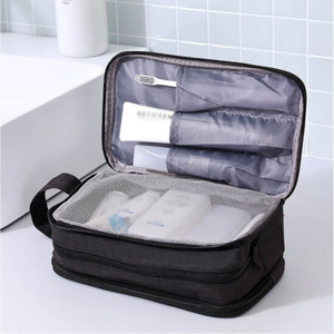 Travel Dry Wet Separation Men Gym Shaving Toiletry <strong>Wash</strong> Organiser <strong>Bag</strong> Large Waterproof Cosmetic Makeup <strong>Bag</strong> with 3 <strong>Compartments</strong> - Product Image 2