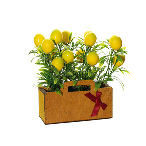 Nouveaux fabricants simulation pomme nectarine <span class=keywords><strong>arbre</strong></span> en pot ornements d'intérieur plante verte artificielle bonsaï - Product Image 1