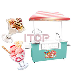 ITOP-carritos de café para pastel de calle, con nevera, carrito de empuje de comida, tienda, mercado, área escénica, parque <span class=keywords><strong>Solar</strong></span>, triciclo de helado, 170W - Product Image 2