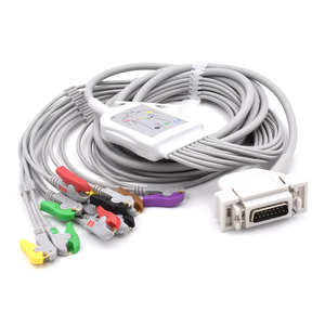 Fabriekslevering Compatibel Met Hellige Ek512 Direct-Connect Ekg Kabel Ek53 10 <span class=keywords><strong>Leads</strong></span> Clip Iec Ekg - Product Image 1
