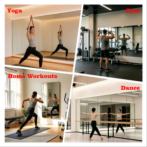 Shatterproof Acrylic Dance <b>Mirror</b> High Clarity PMMA Wall Panel Art Deco Style <b>Gym</b> Studio Wedding Decoration - Product Image 4