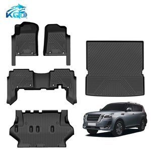 Tapetes de Piso Antideslizantes Personalizados 5D TPE, Revestimiento de Piso para Auto, Tapetes TPE para NISSAN Armada Patrol Y63 2018-2024, Juego de 7 Tapetes - Product Image 1