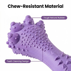 Jouet à mâcher pour chien en forme de X, durable, brosse à dents nettoyante, jouets pour chien en caoutchouc naturel pour les mâcheurs agressifs - Product Image 5