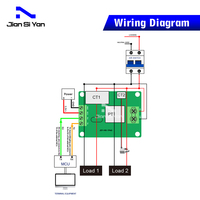 Módulo de medidor de energía de CA de 50A, medición bidireccional, medidor eléctrico kWh monofásico, PCBA con TTL Modubus-RTU, 1 unidad