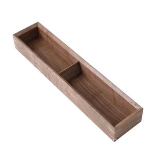 Wooden <b>Drawer</b> Organizer Rectangular Cutlery <b>Storage</b> <b>Box</b> Kitchen Cabinet Divider Standing Type - Product Image 1