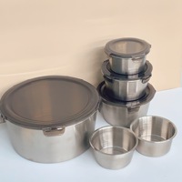 Nouvelle boîte à lunch moderne pour dortoir, en acier inoxydable de qualité alimentaire, avec couvercle en plastique à boucle ronde scellée, pour conserver la fraîcheur, 1-3L