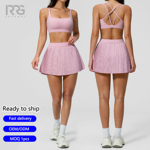 Set Roregal Primavera/Estate con Top Sportivo e Gonna da Tennis Plissettata a Vita Alta per Palestra e Corsa - Product Image 1