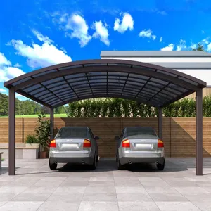 Fabrik preise Metall Carport Garagen Markisen abdeckung Outdoor Aluminium legierung gebogenes Dach Sonnenschutz Carport Shelter Baldachin