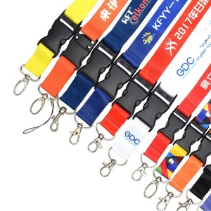 <span class=keywords><strong>Polyester</strong></span> & lụa màn hình in dây buộc với ly khai an toàn cho người giữ huy hiệu ID màu hồng & Móc khóa tùy chỉnh Phụ Kiện Móc Logo - Product Image 3