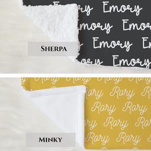 ผ้าห่มเด็กผู้หญิงแบบกำหนดเอง ผ้าห่มขนแกะปักชื่อ - Product Image 4