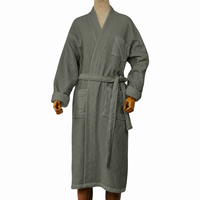 Peignoir doux unisexe pour hôtel et spa, service ODM, longueur mi-mollet, coupe ajustée, style boutique, pour toutes les saisons