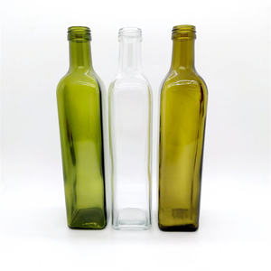 Vendita calda per uso alimentare 100ml 250ml 500ml 750ml 1000ml quadrato vuoto rotondo chiaro vetro verde antico olio da cucina bottiglia <span class=keywords><strong>di</strong></span> olio d'oliva - Product Image 4